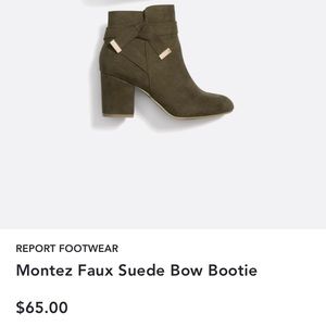 Report Montez Faux Suede Bow Bootie